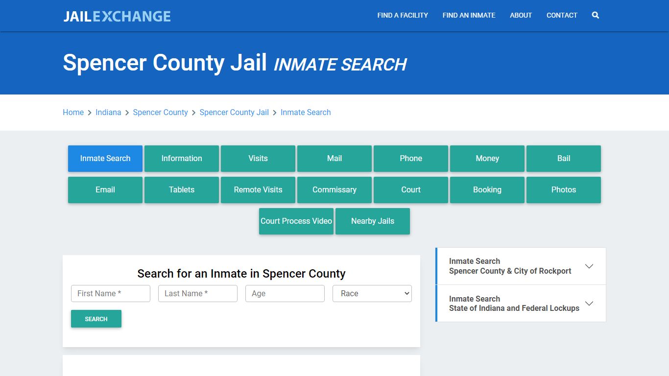 Spencer County Jail, IN Inmate Search: Roster & Mugshots