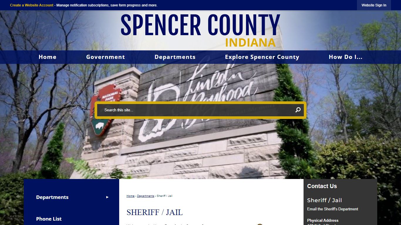 Sheriff / Jail | Spencer County, IN