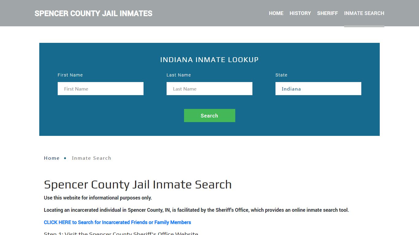 Spencer County, IN Detainee Lookup