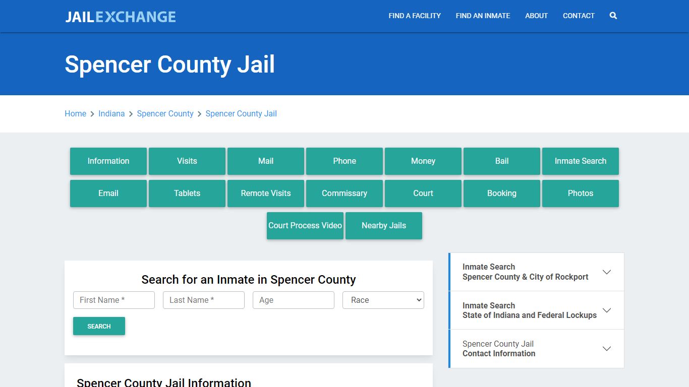 Spencer County Jail Roster Lookup, IN, Inmate Search